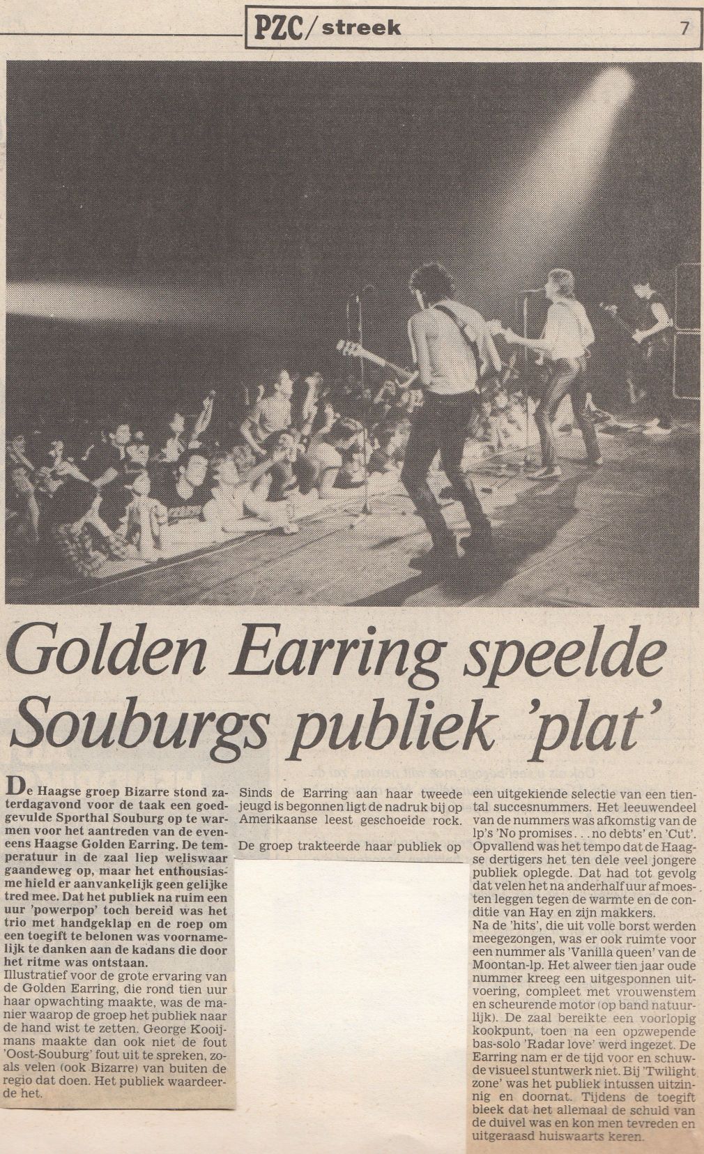 May 14 1983 Souburg show review PZC newspaper, picture thanks to Berry Albers